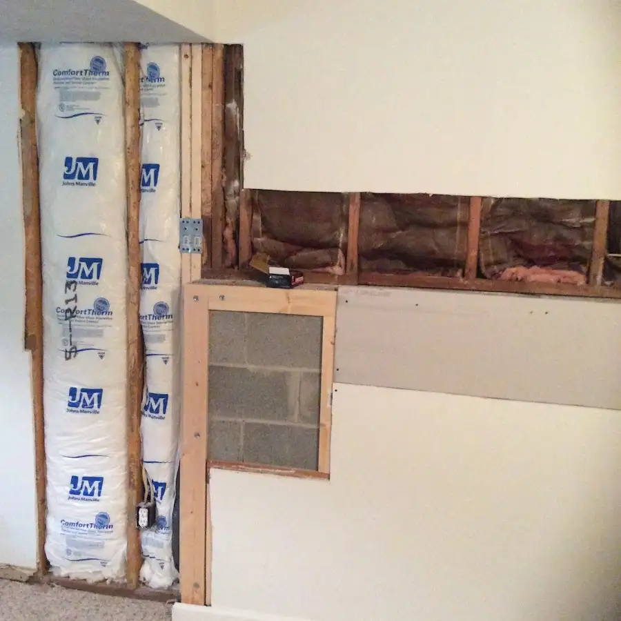 Wall insulation replacement during Structural Drying in Newburyport